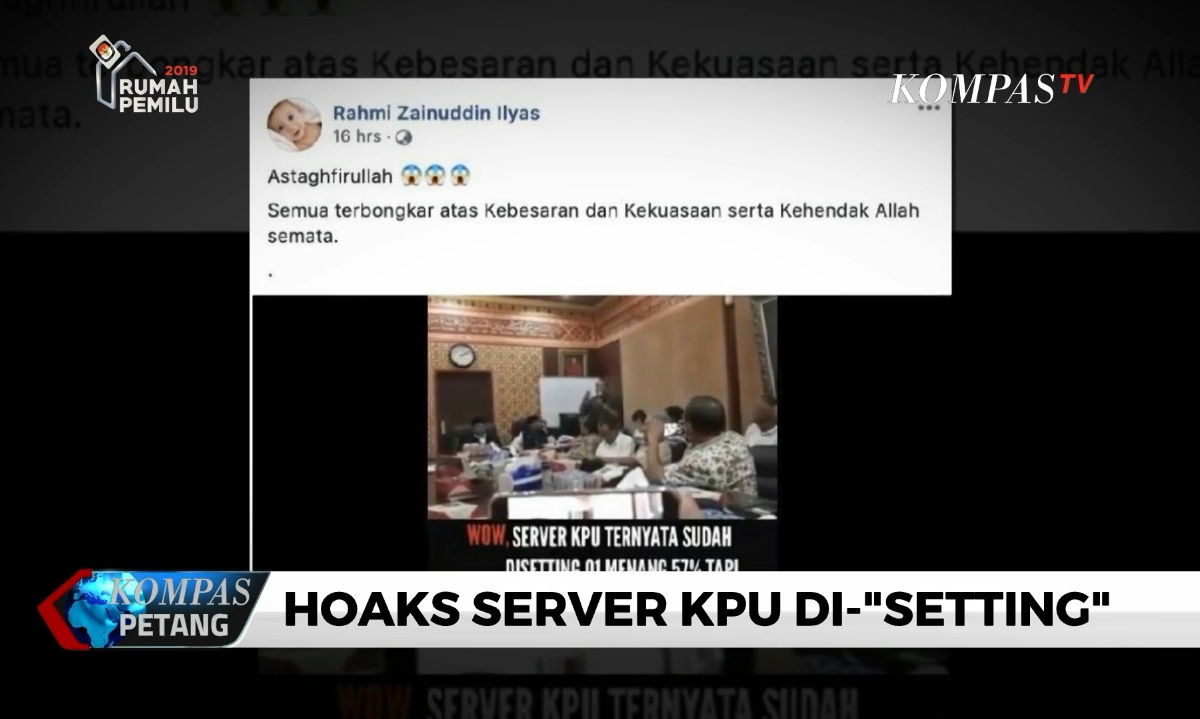 Video Hoaks Server KPU Di-setting Berawal dari Rapat 